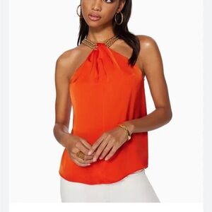 Ramy Brook Amari 
Orange Halter Neck Women's Top